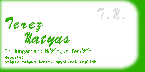 terez matyus business card